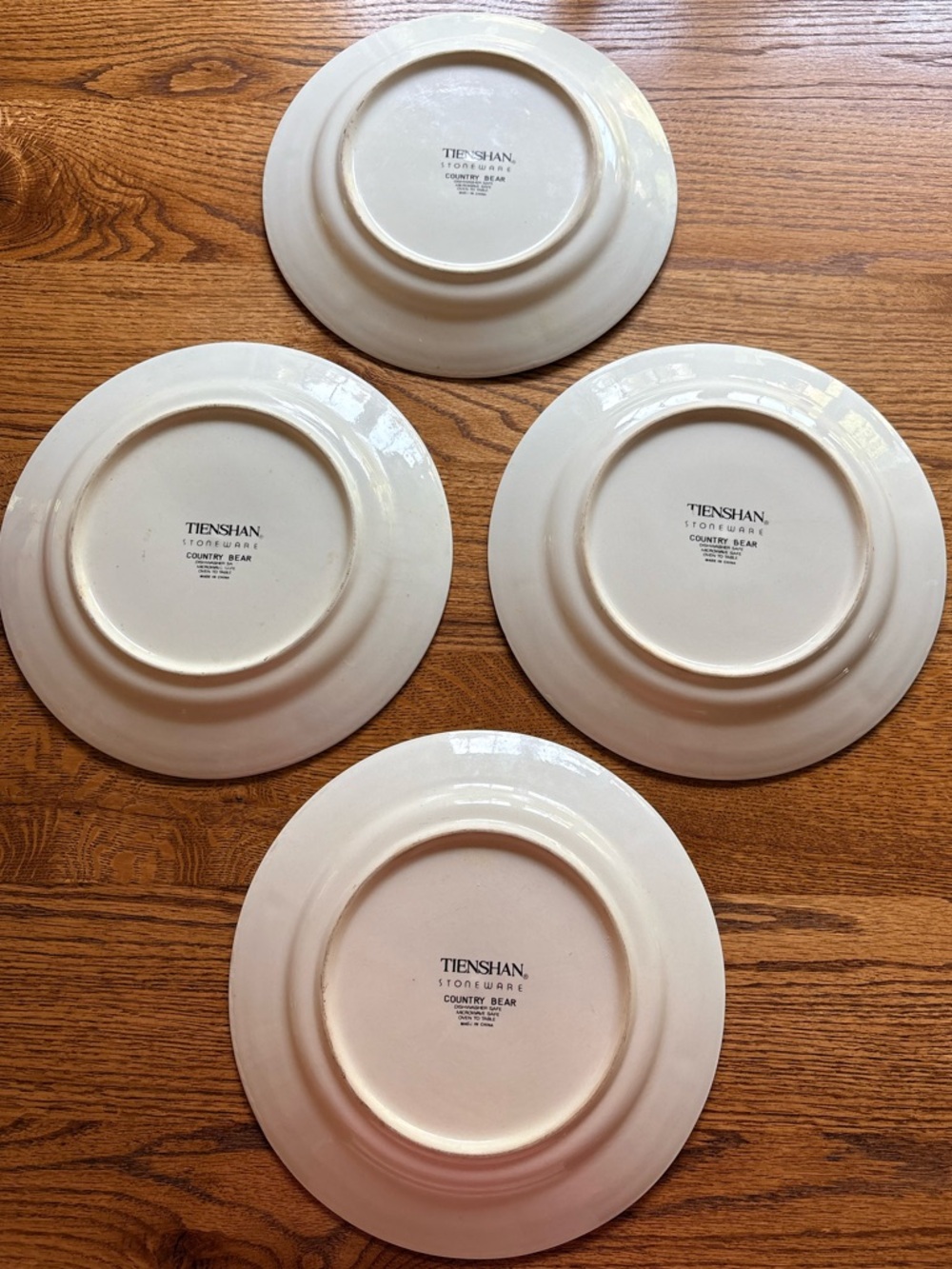 Vintage TIENSHAN Stoneware “Country Bear” Dinner Plates - Set of 4- ~10.5 inches - Picture 10 of 15